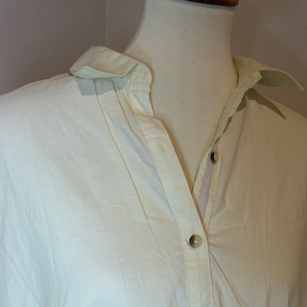 FREE PEOPLE Button-Up Flowy Cottage Core Yellow Dress Small - Picture 2 of 5